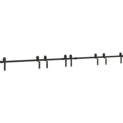 vidaXL Doos met onderdelen voor schuifdeur 366 cm staal zwart