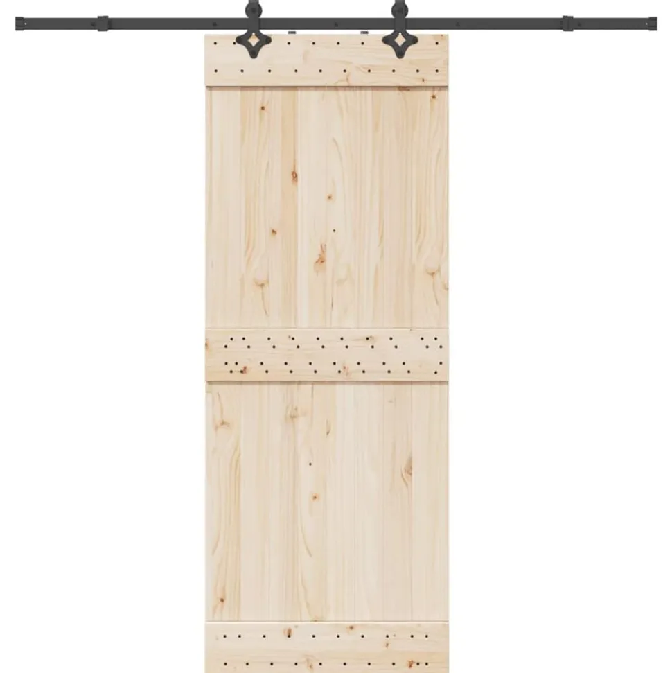 vidaXL Doos met onderdelen voor schuifdeur 213,5 cm staal zwart