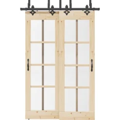 vidaXL Doos met onderdelen voor schuifdeur 152,5 cm staal zwart