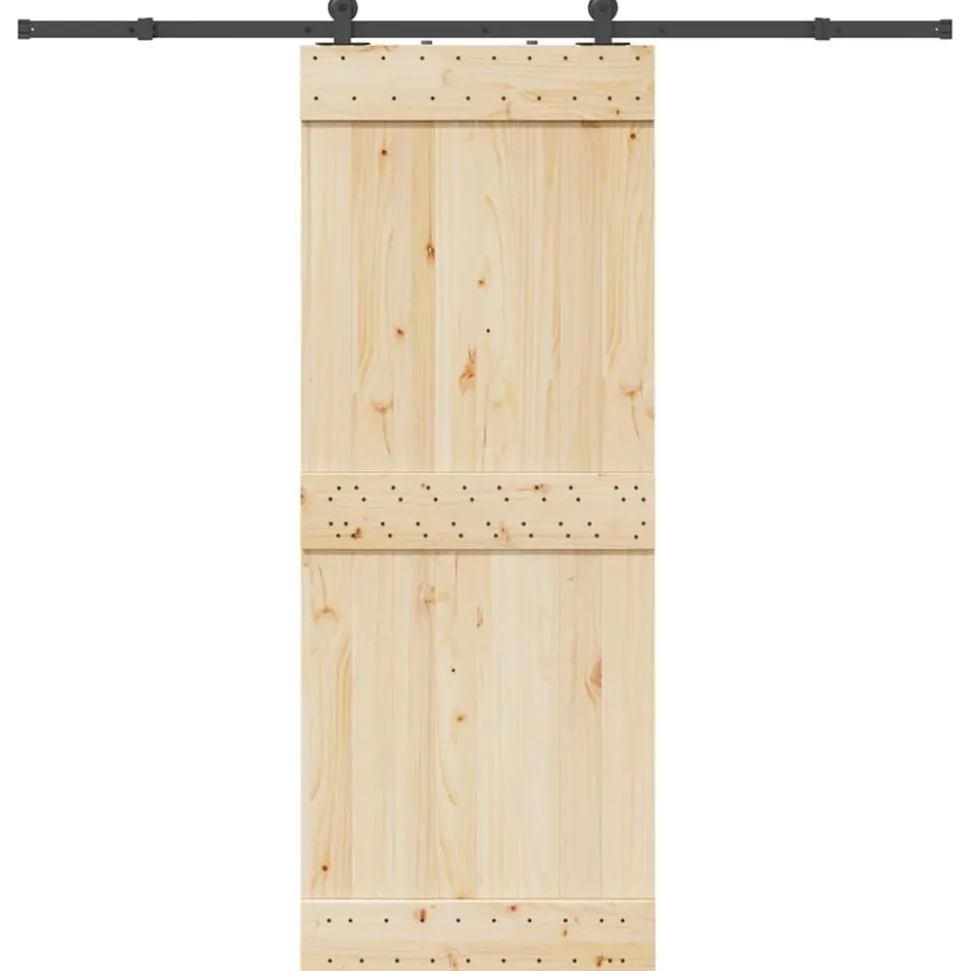 vidaXL Doos met onderdelen voor schuifdeur 213,5 cm staal zwart