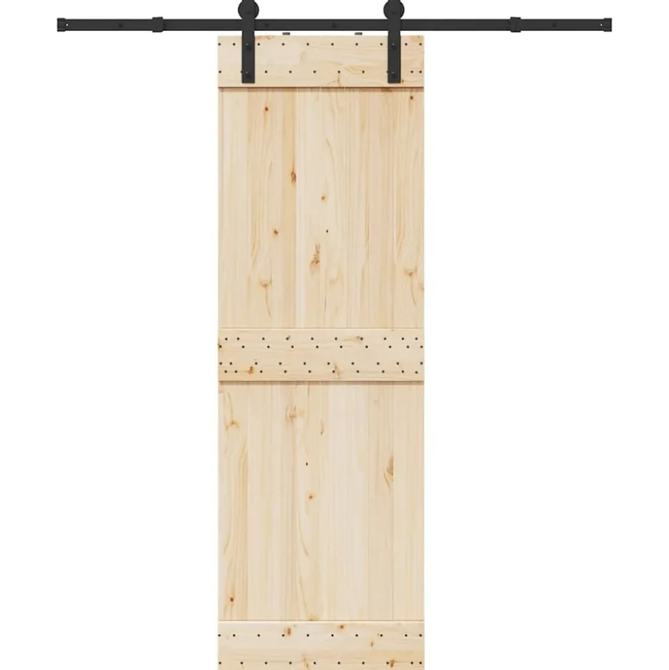 vidaXL Doos met onderdelen voor schuifdeur 183 cm staal zwart