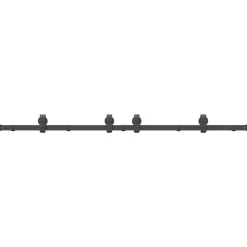 vidaXL Doos met onderdelen voor schuifdeur 183 cm staal zwart