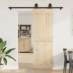 vidaXL Doos met onderdelen voor schuifdeur 183 cm staal zwart