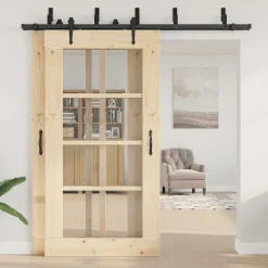vidaXL Doos met onderdelen voor schuifdeur 213,5 cm staal zwart