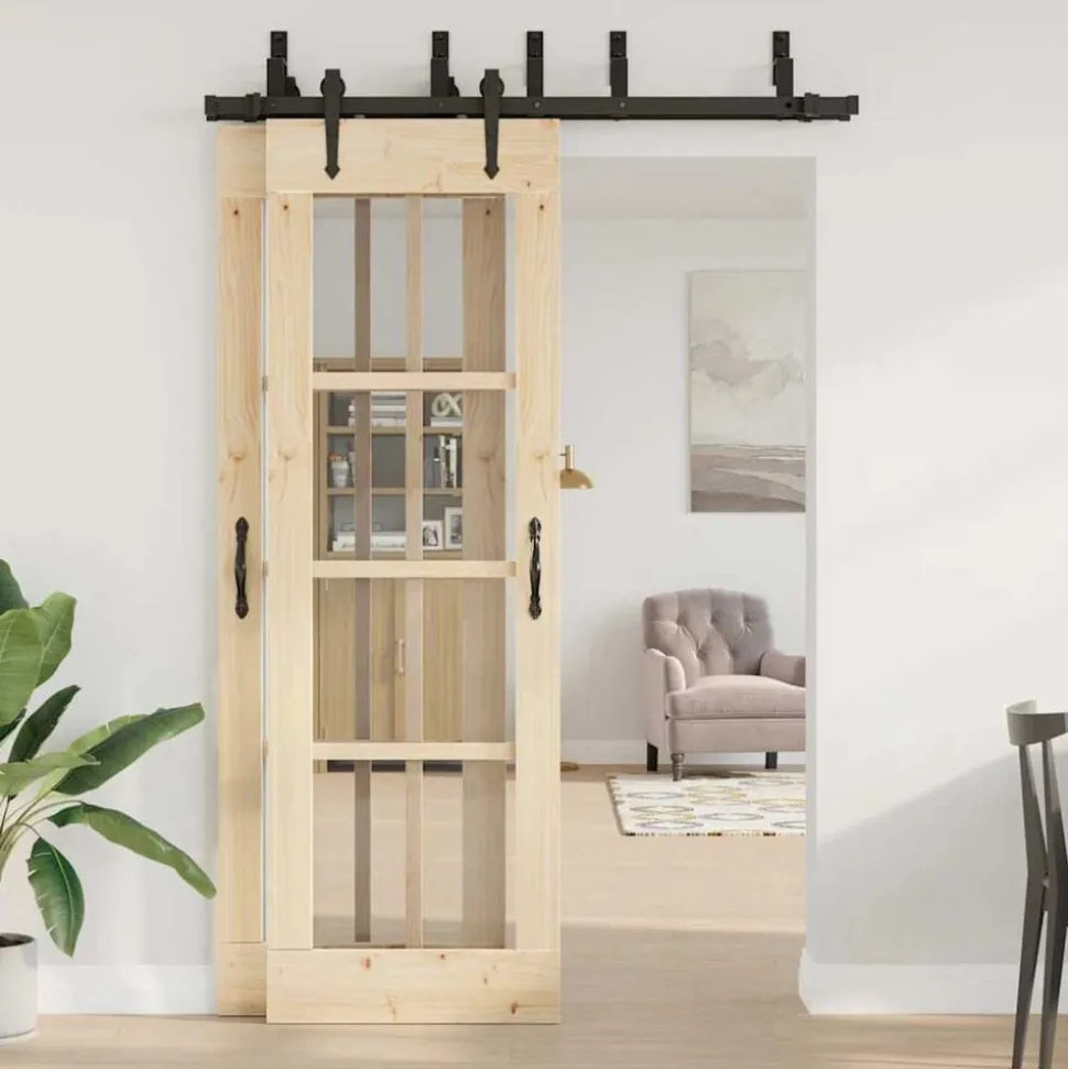 vidaXL Doos met onderdelen voor schuifdeur 152,5 cm staal zwart