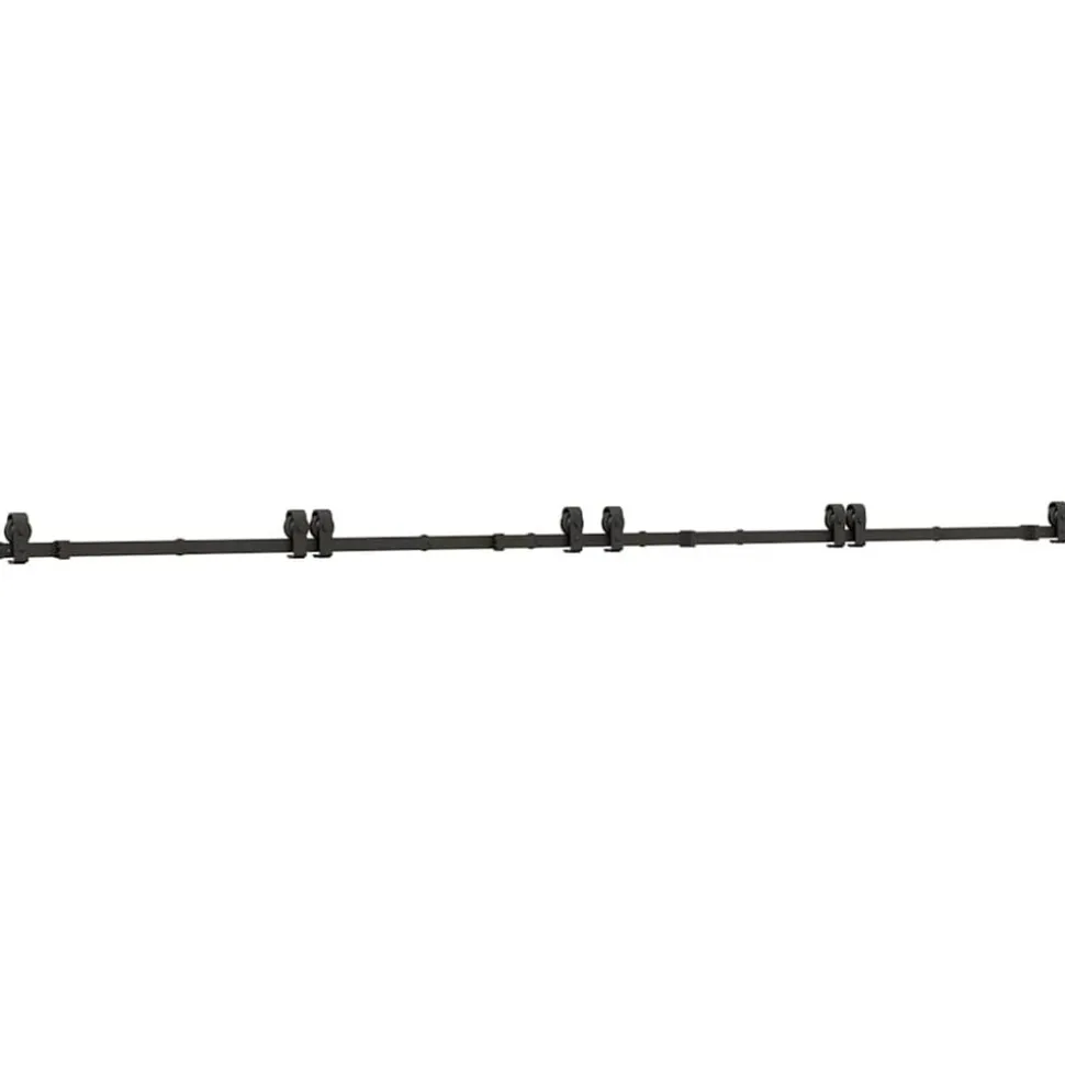vidaXL Doos met onderdelen voor schuifdeur 366 cm staal zwart