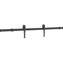 vidaXL Doos met onderdelen voor schuifdeur 152,5 cm staal zwart