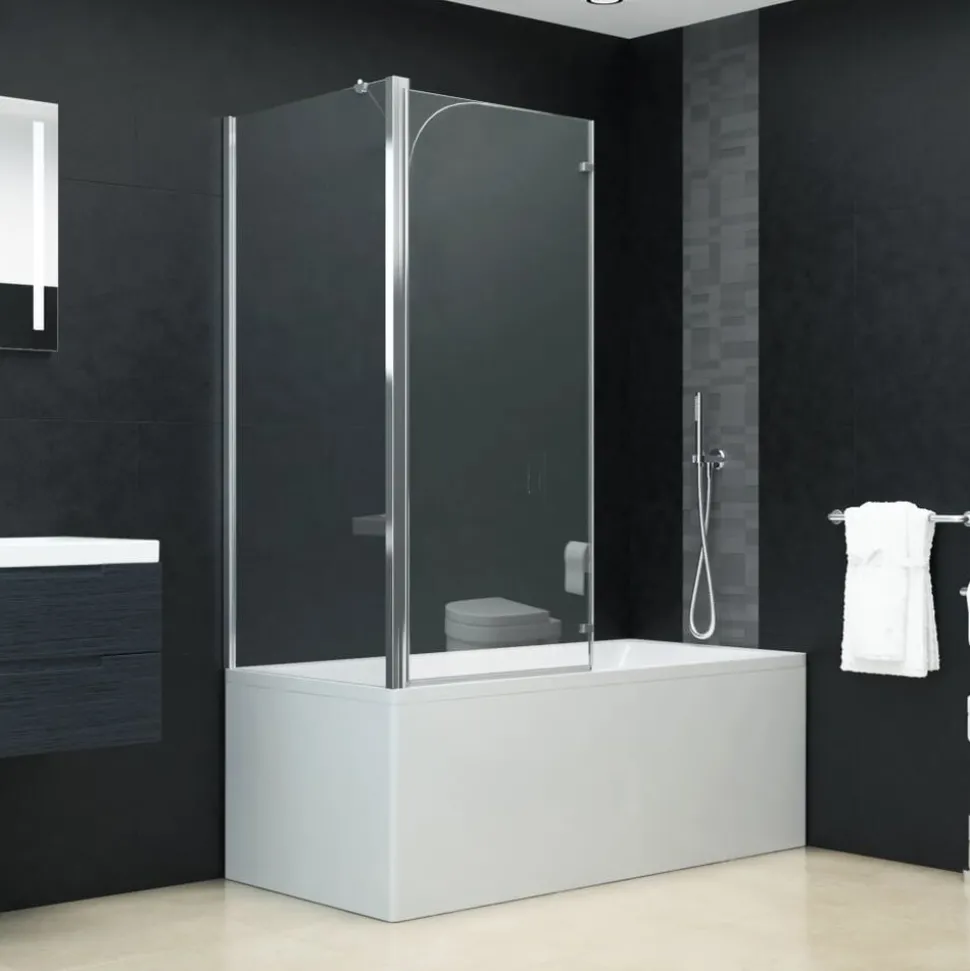vidaXL Douche klapwand 120x68x130 cm ESG