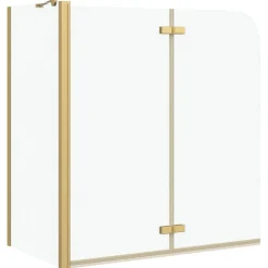 vidaXL Douche Omhulsel Goud 120 x 68 x 130 cm ESG-glas en aluminium