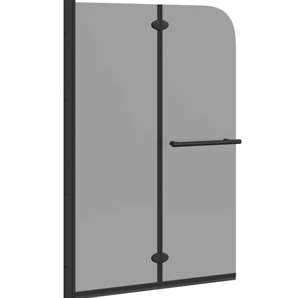 vidaXL Douche Omhulsel Zwart 120 x 140 cm ESG-glas en aluminium