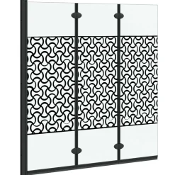 vidaXL Douche Omhulsel Zwart en transparant 130 x 130 cm gehard glas