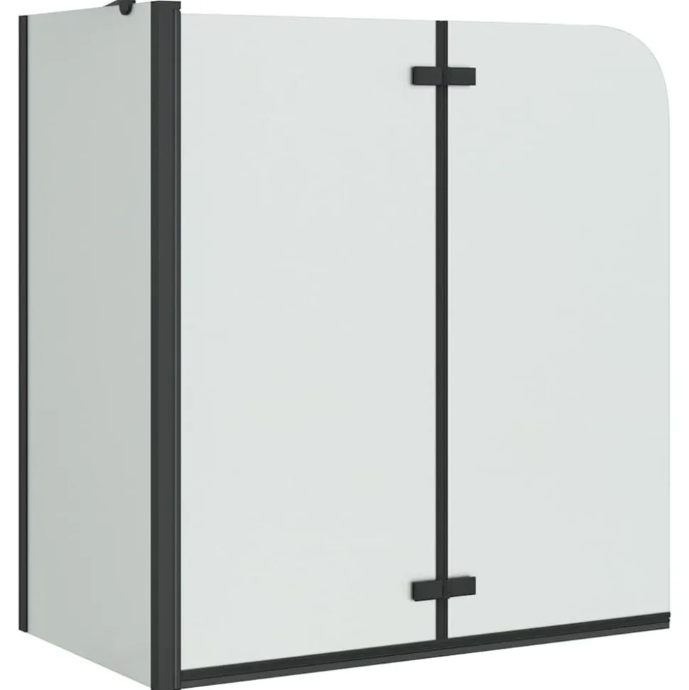vidaXL Douche Omhulsel Zwart 120 x 68 x 130 cm ESG-glas en aluminium