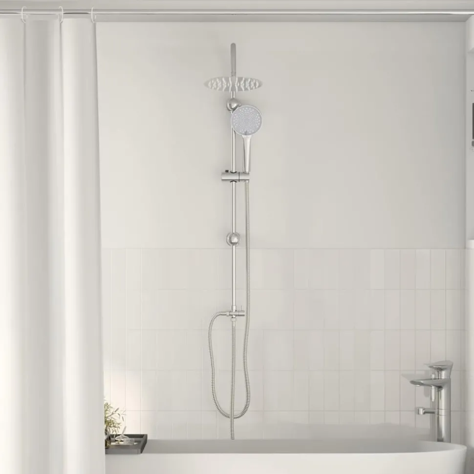 vidaXL Douche systeem Zilver 47 x 20 x 95 cm Roestvrij staal