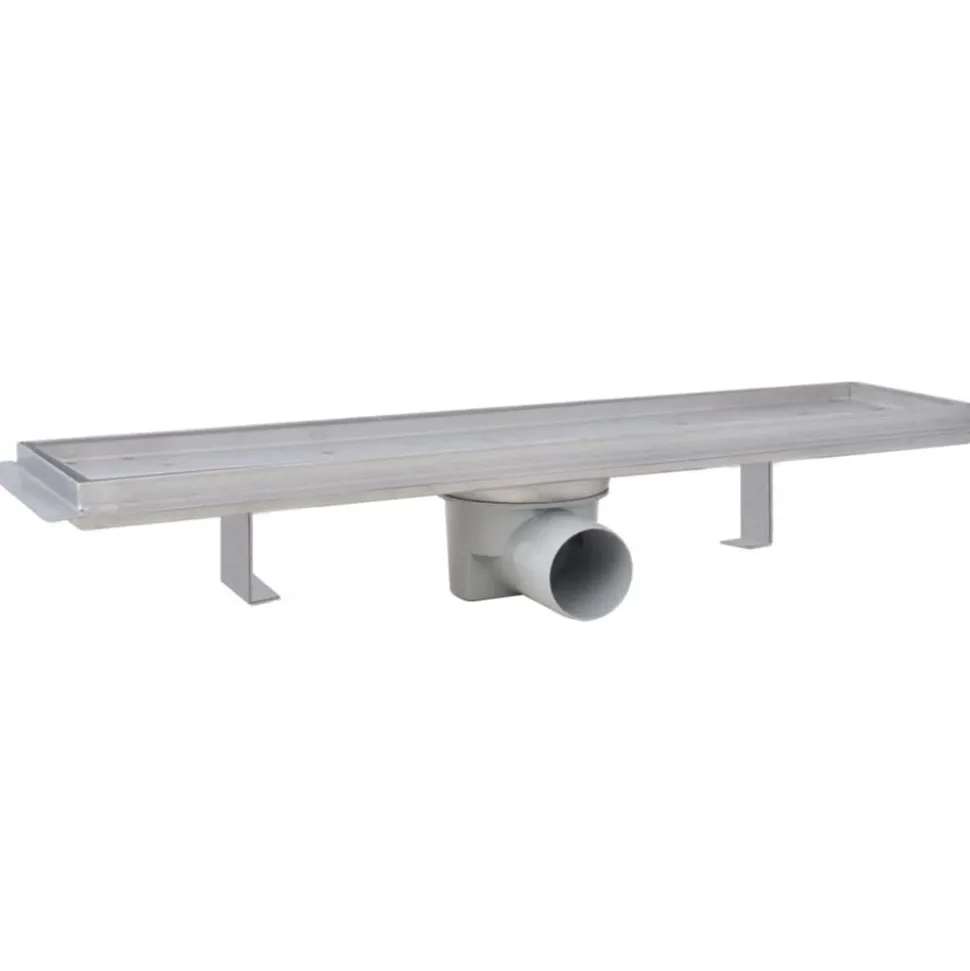 vidaXL Doucheafvoer 2 st rechthoekig 530x140 mm roestvrij staal