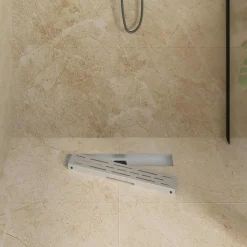 vidaXL Doucheafvoer Glasdeksel met 360° Sifon Zilver 50 cm