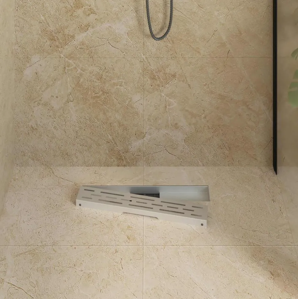 vidaXL Doucheafvoer met Lijndesign Zilver 50 cm Roestvrij staal 304