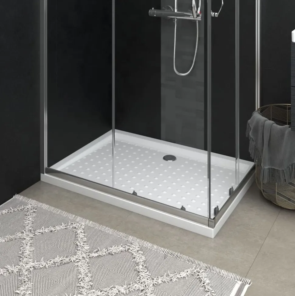 vidaXL Douchebak met noppen 70x100x4 cm ABS wit