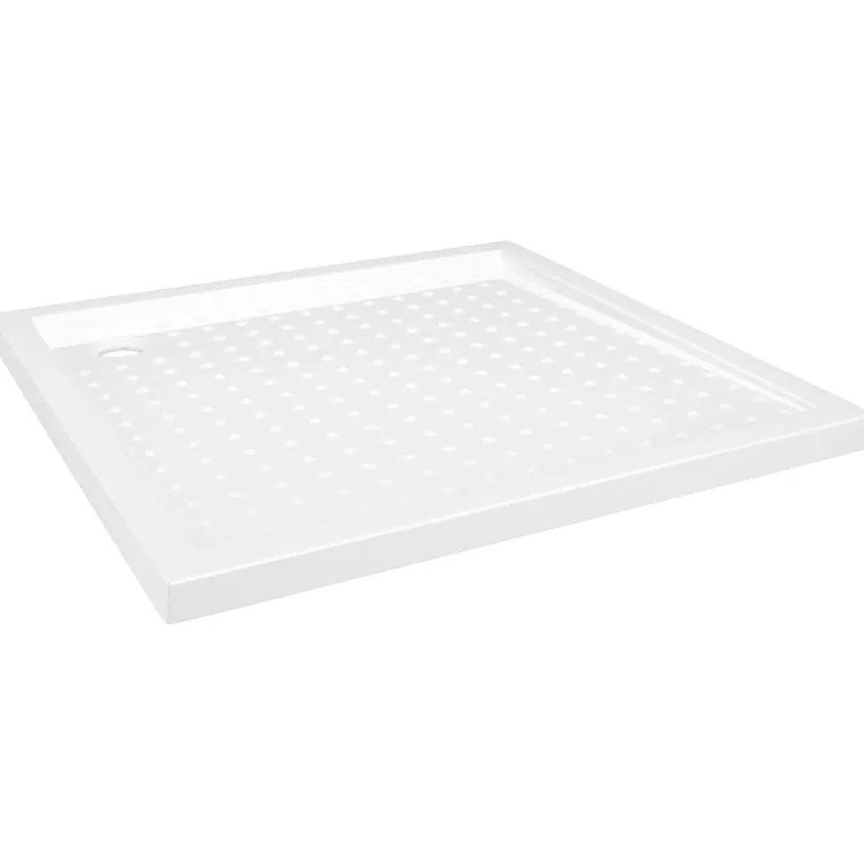 vidaXL Douchebak met noppen 80x80x4 cm ABS wit