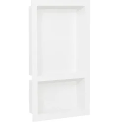 vidaXL Douchenis met 2 vakken 41x69x9 cm hoogglans wit