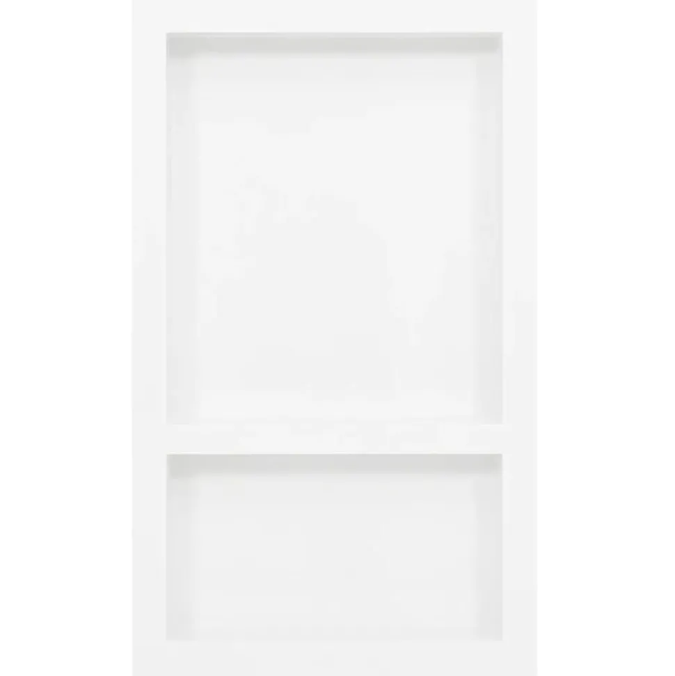 vidaXL Douchenis met 2 vakken 41x69x9 cm hoogglans wit