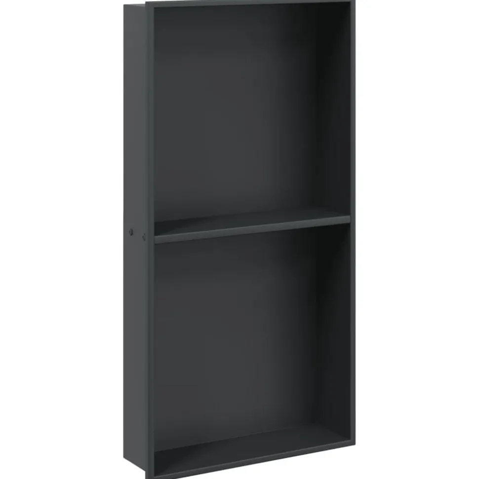 vidaXL Douchenis 32x62x9 cm roestvrijstaal matzwart