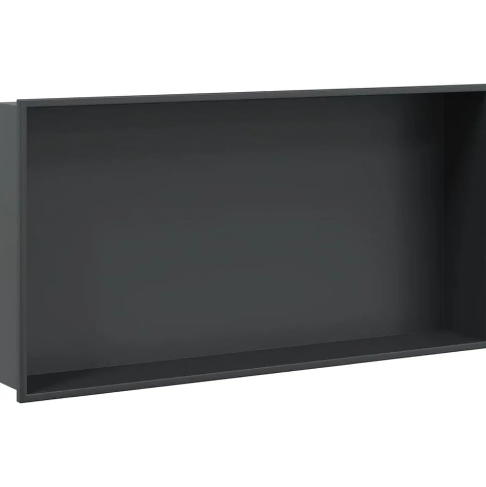 vidaXL Douchenis 62x32x9 cm roestvrijstaal matzwart