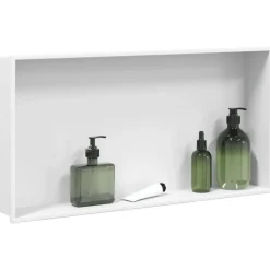 vidaXL Douchenis 62x32x9 cm roestvrijstaal matwit