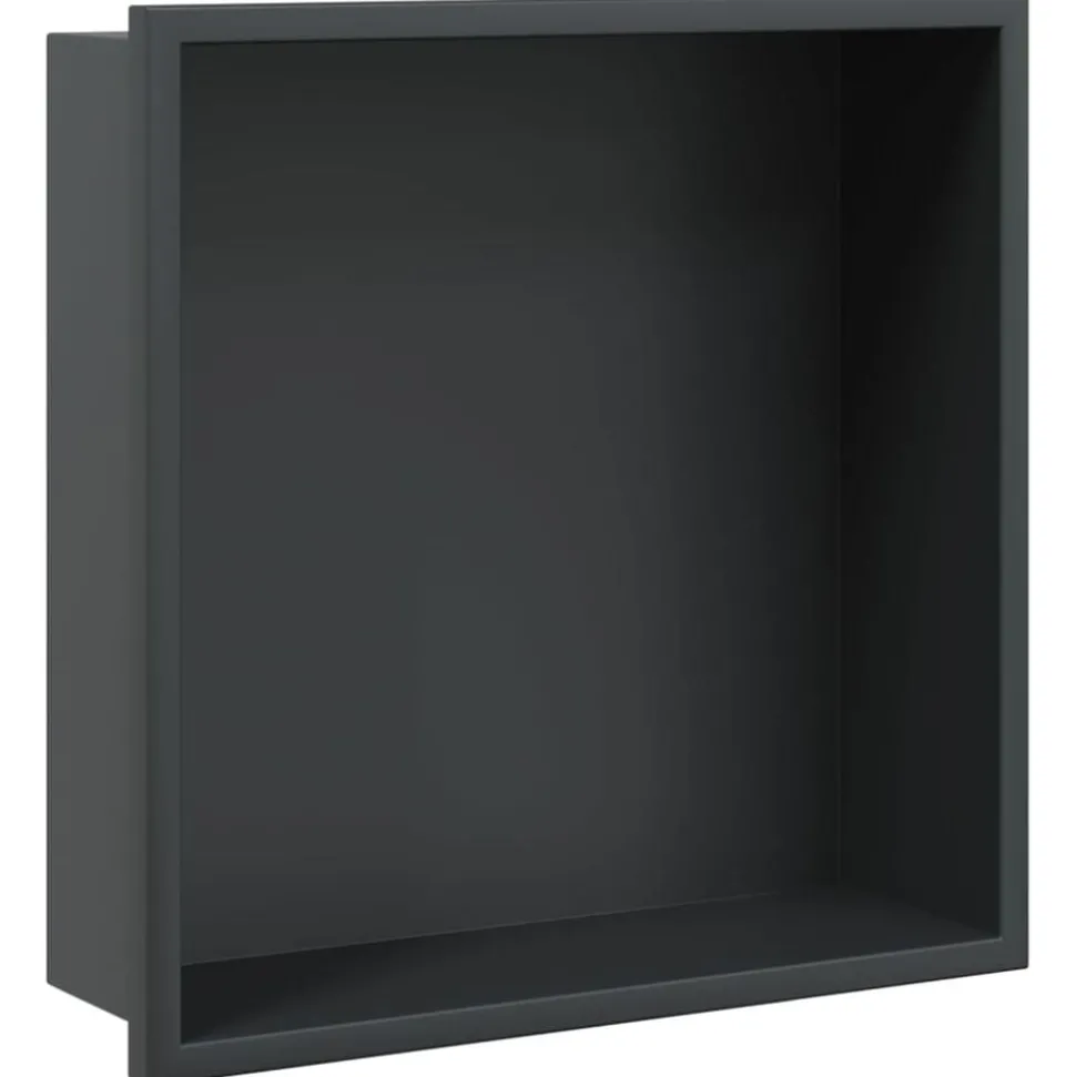 vidaXL Douchenis 32x32x9 cm roestvrijstaal matzwart