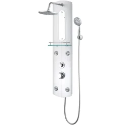 vidaXL Douchepaneel 25x43x110 cm zilverkleurig