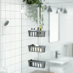 vidaXL Doucherek 30x15x(67-105) cm aluminium