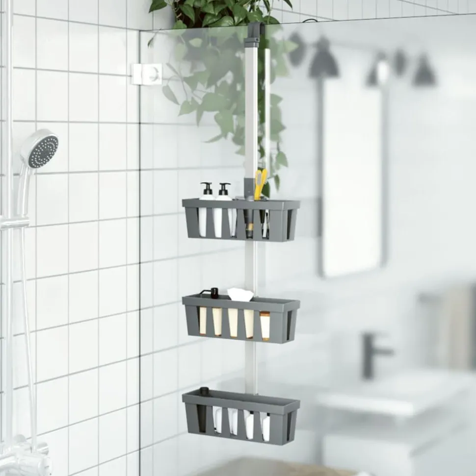 vidaXL Doucherek 30x15x(67-105) cm aluminium
