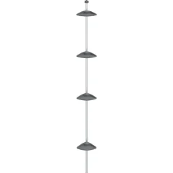 vidaXL Doucherekje 4-laags telescopisch hoekmodel aluminium zilver