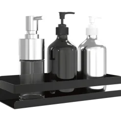 vidaXL Doucherekje 30x10x6 cm geborsteld 304 roestvrij staal matzwart