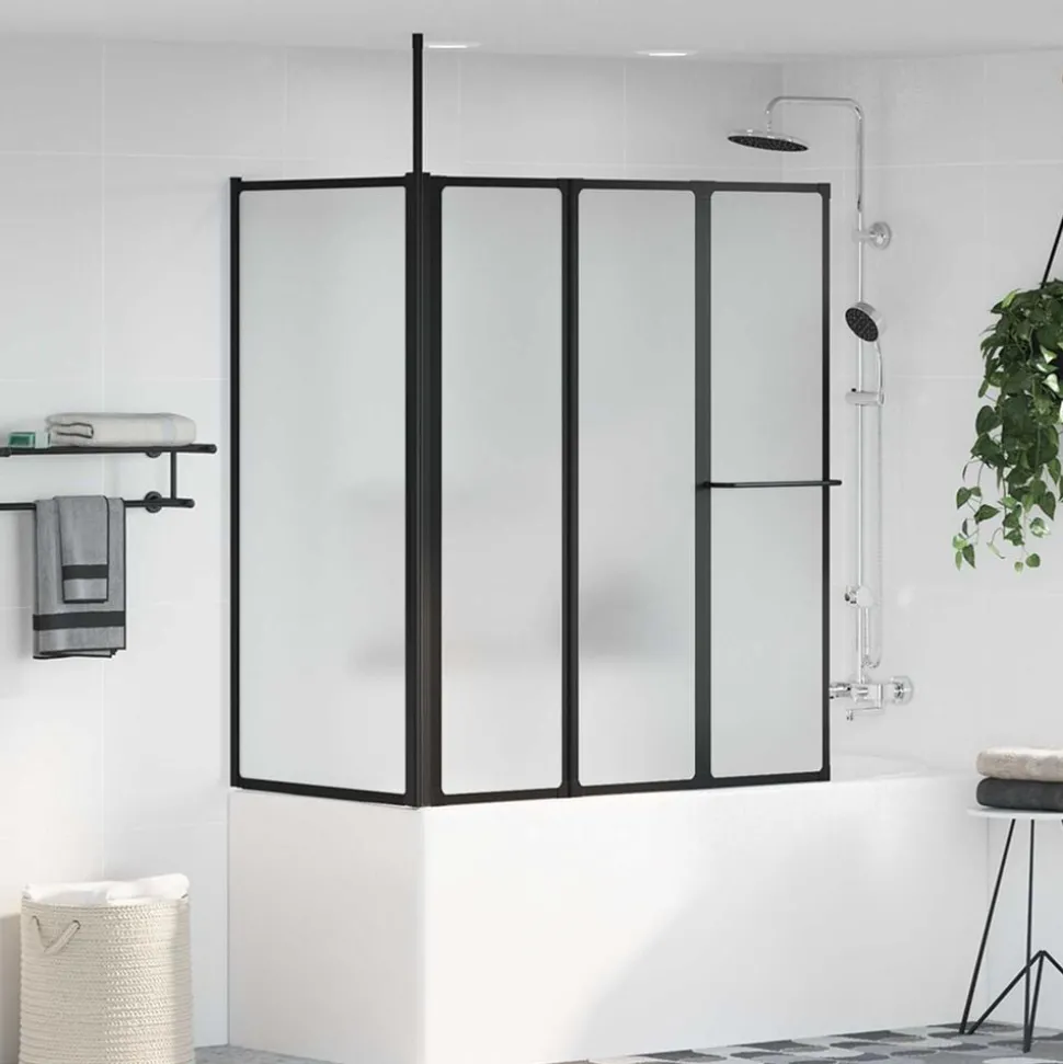 vidaXL Douchescherm Wit 120 x 70 x 137 cm Aluminium