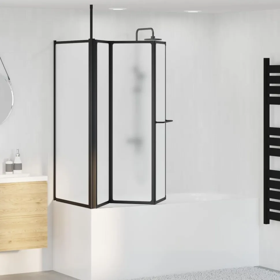 vidaXL Douchescherm Wit 120 x 70 x 137 cm Aluminium