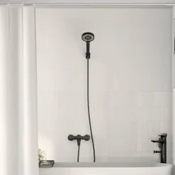 vidaXL Doucheset Zwart G 1 / 2 inch Koper