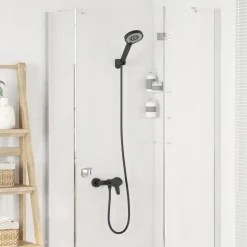 vidaXL Doucheset Zwart G 1 / 2 inch Koper