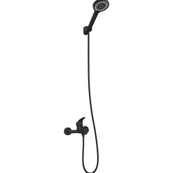 vidaXL Doucheset Zwart G 1 / 2 inch