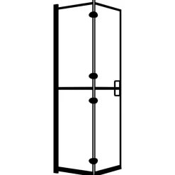 vidaXL Douchewand inklapbaar 80x140 cm ESG zwart