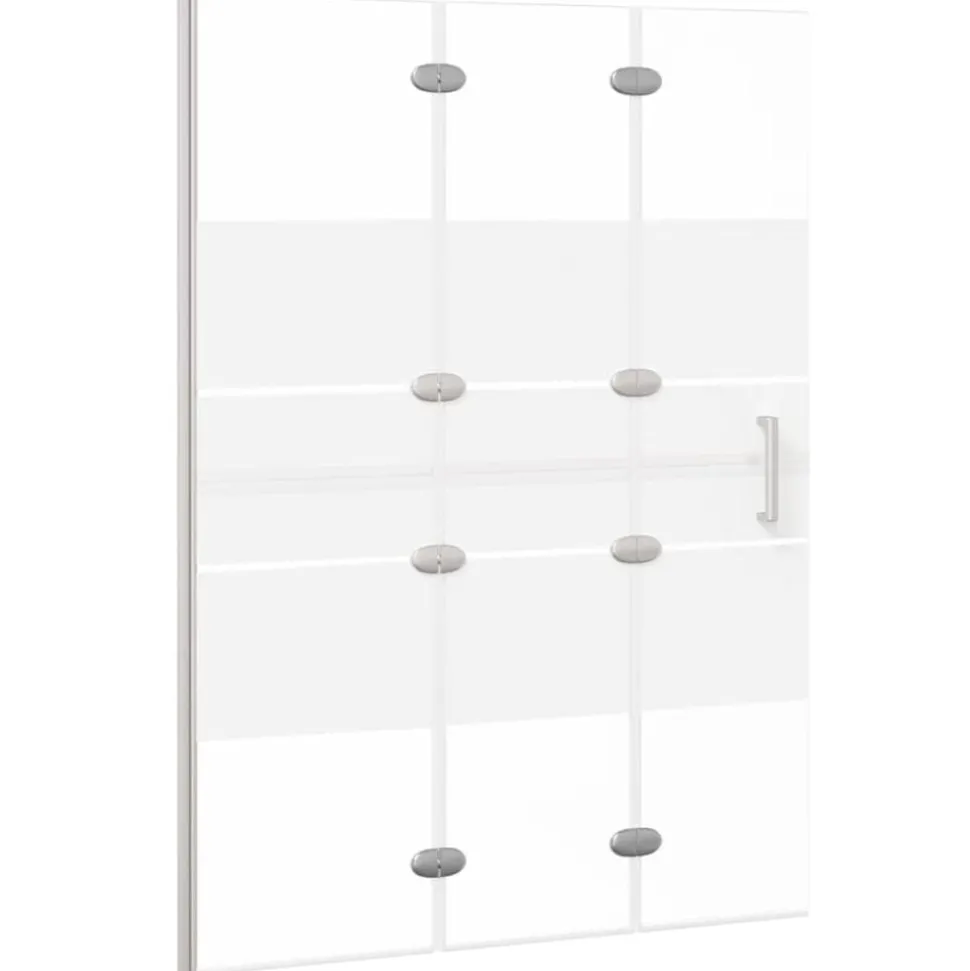 vidaXL Douchewand inklapbaar 100x140 cm ESG wit