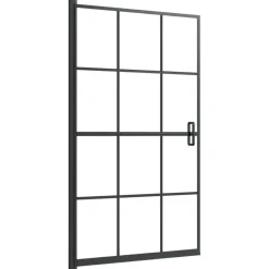 vidaXL Douchewand 80x140 cm ESG zwart