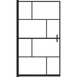 vidaXL Douchewand 80x140 cm ESG zwart