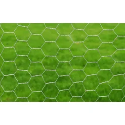 vidaXL Draadgaas zeshoekig 1x25 m gegalvaniseerd staal zilverkleurig
