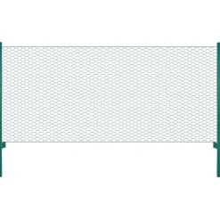 vidaXL Draadgaashek met palen 25x0,5 m staal groen