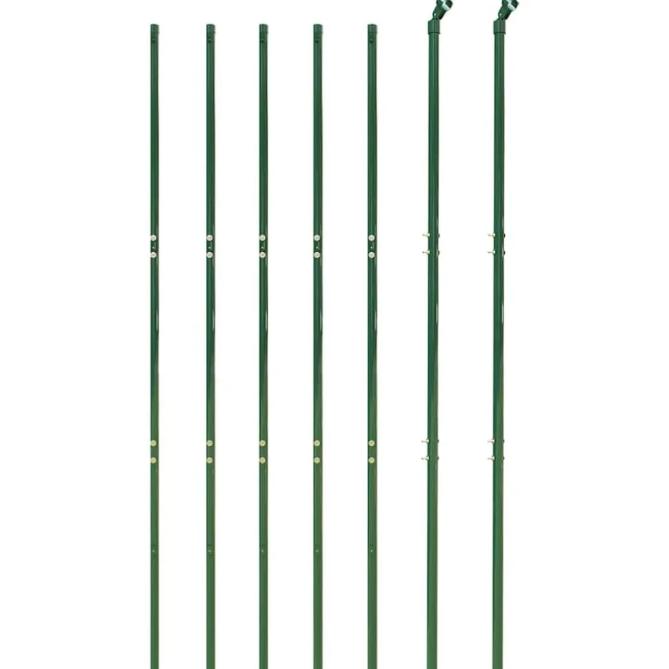 vidaXL Draadgaashek 2x10 m gegalvaniseerd staal groen
