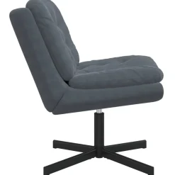 vidaXL Draaibare Relaxstoel Donkergrijs 63 x 75 x 76 cm Fluweel