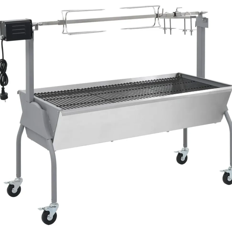 vidaXL Draaispit barbecue met elektrische motor