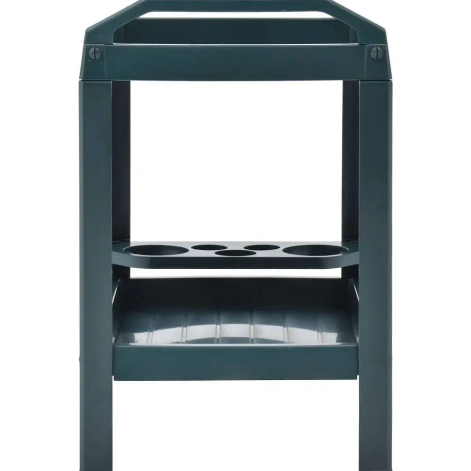 vidaXL Dranktrolley 69x53x72 cm kunststof groen