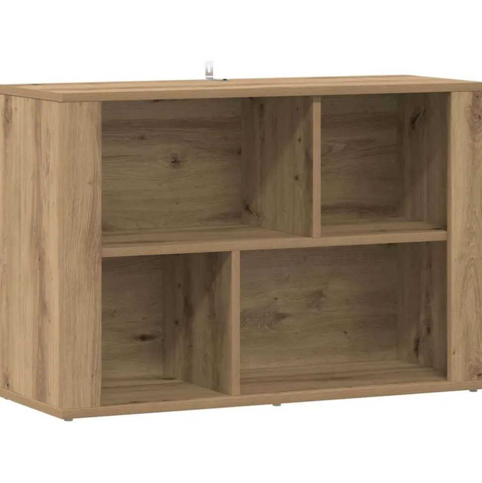 vidaXL Dressoir Artisan Eiken 80 x 30 x 53 cm Bewerkt hout