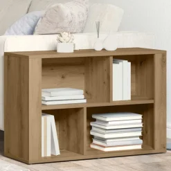 vidaXL Dressoir Artisan Eiken 80 x 30 x 53 cm Bewerkt hout